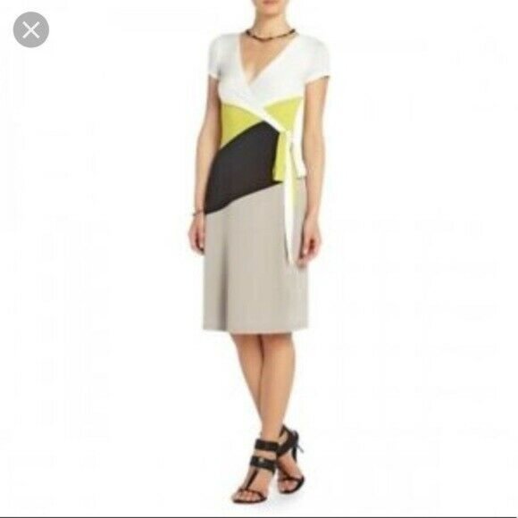 BCBG MaxAzria Greer Dress Green Black Gray White - Picture 2 of 5